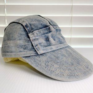 Panama Jack denim blue jeans camp hat 90s 1990s made in usa